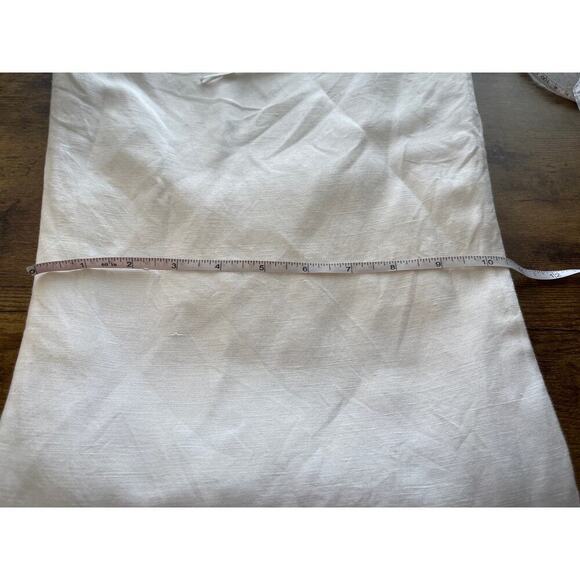 Nine West Women’s 10 White The Neo Classic Linen Blend Pockets Wide Leg Pants - Picture 11 of 12